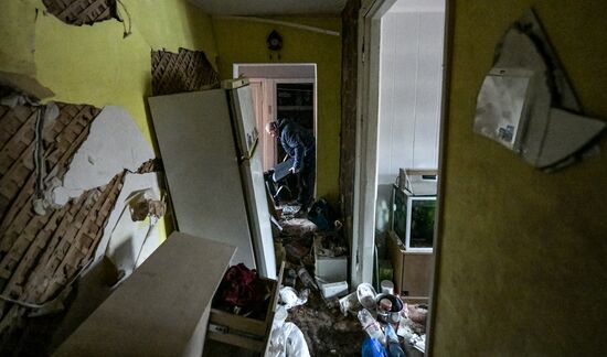 Последствия обстрела в ДНР