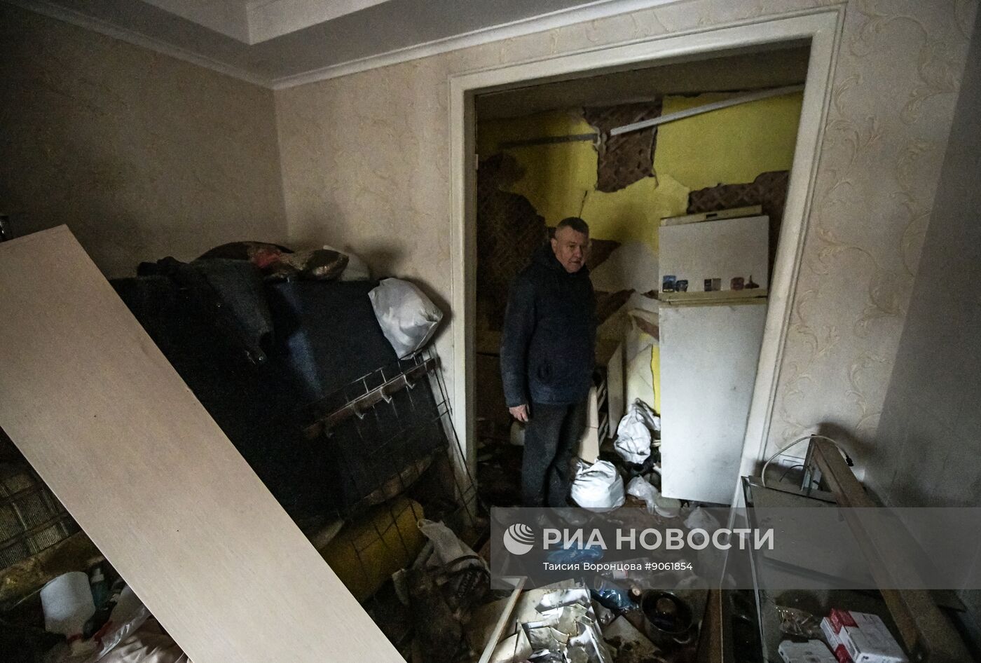 Последствия обстрела в ДНР