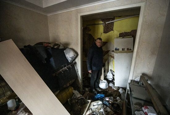 Последствия обстрела в ДНР