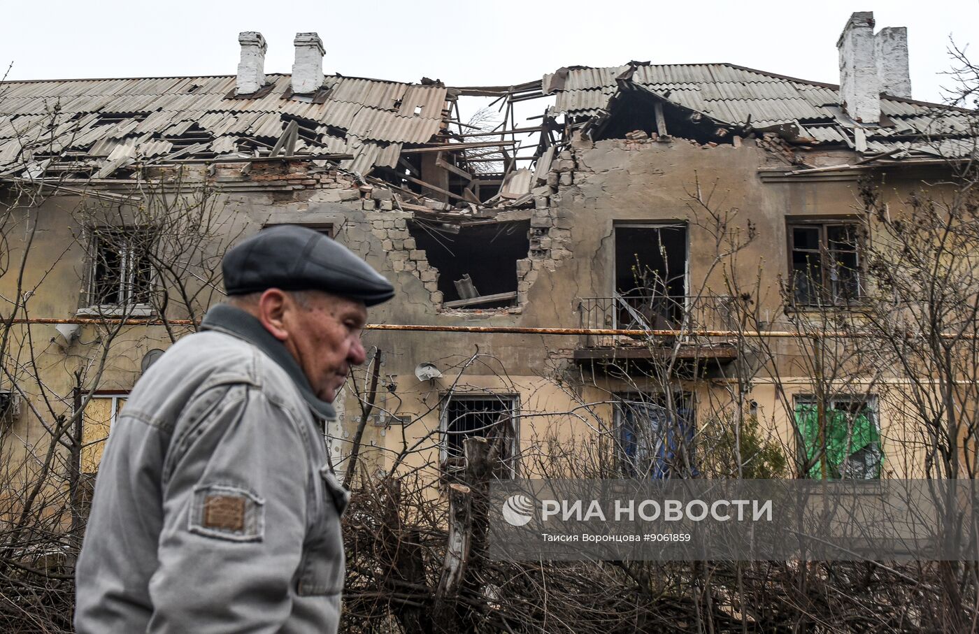 Последствия обстрела в ДНР