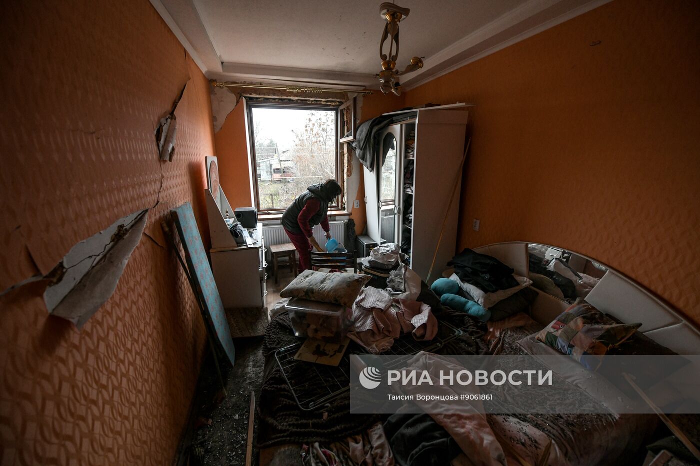 Последствия обстрела в ДНР