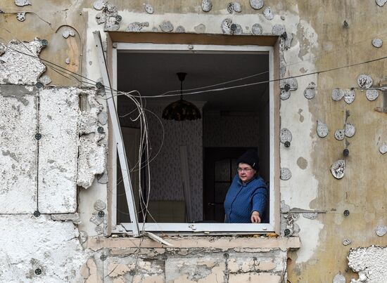 Последствия обстрела в ДНР
