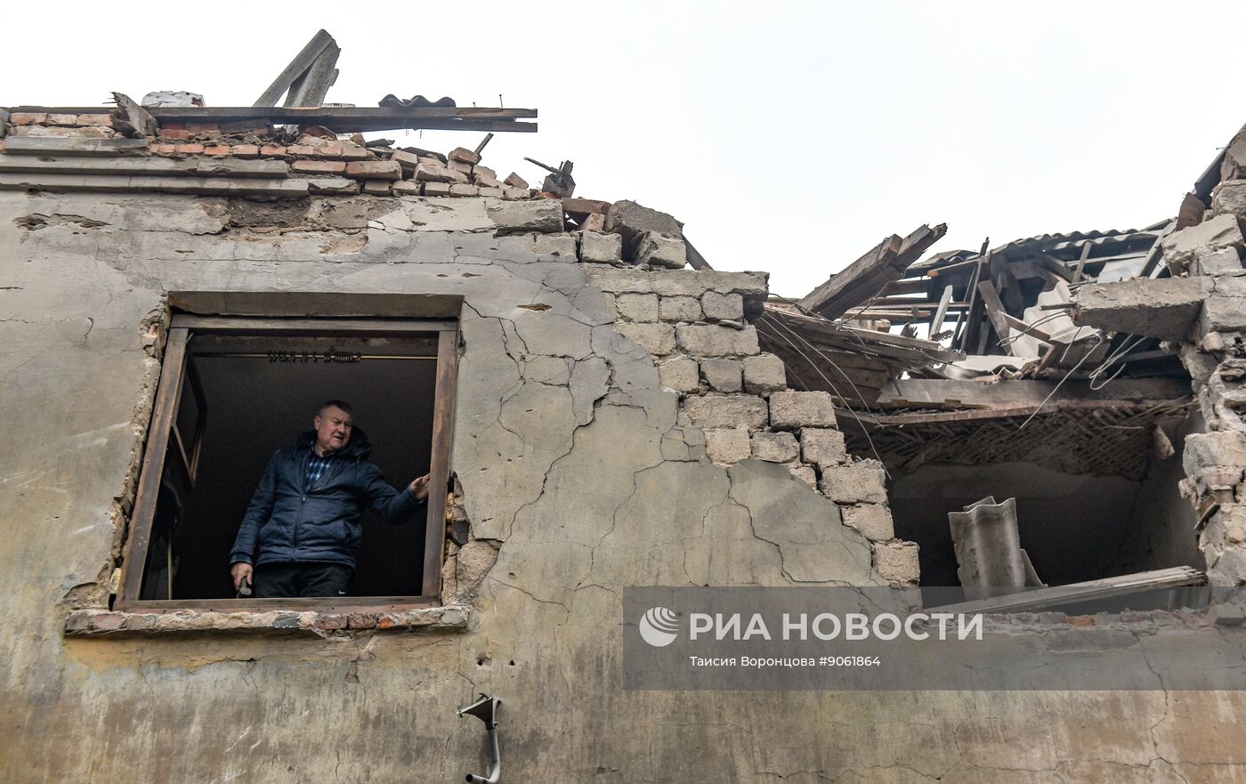 Последствия обстрела в ДНР