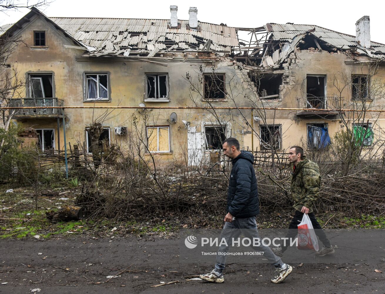 Последствия обстрела в ДНР