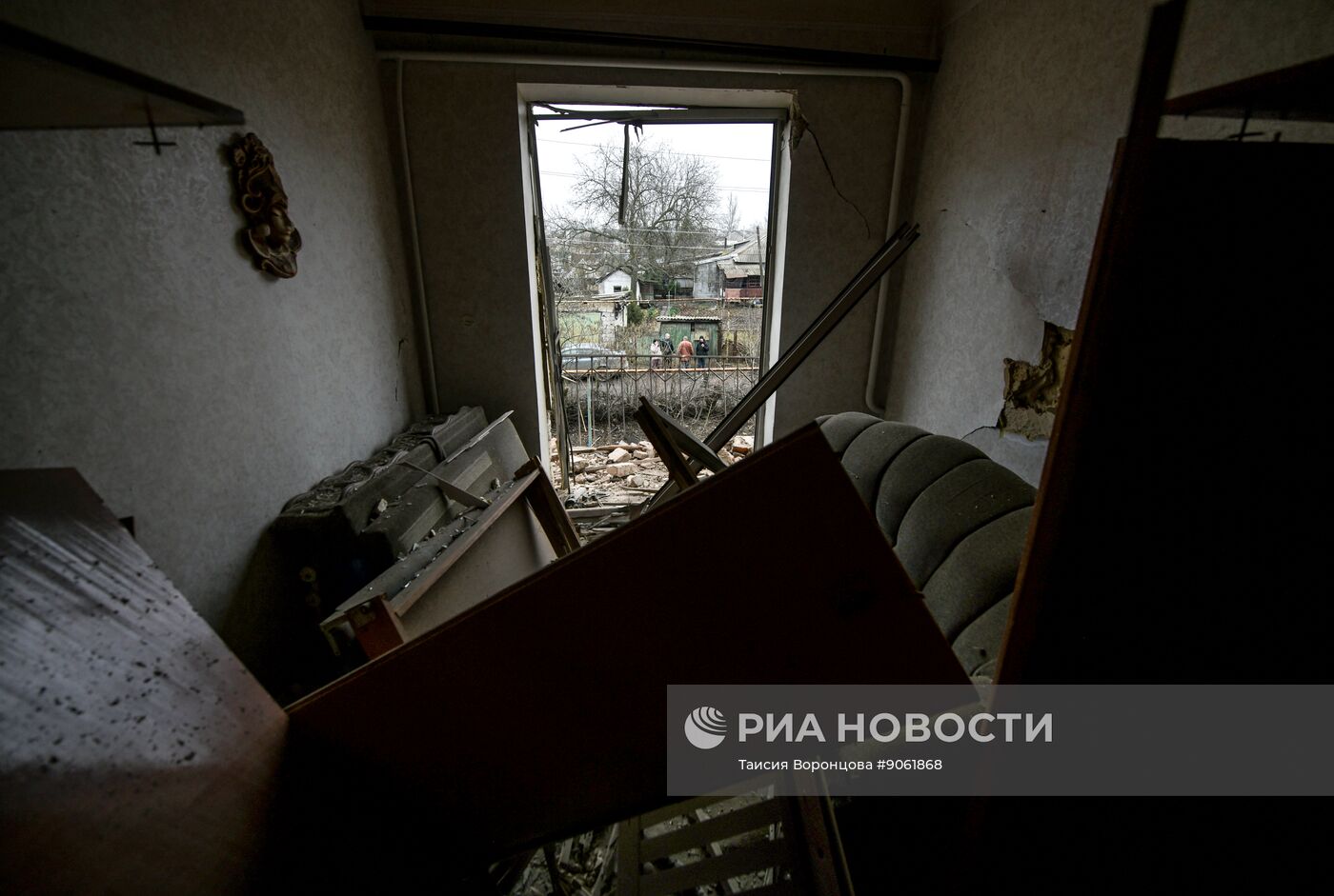 Последствия обстрела в ДНР