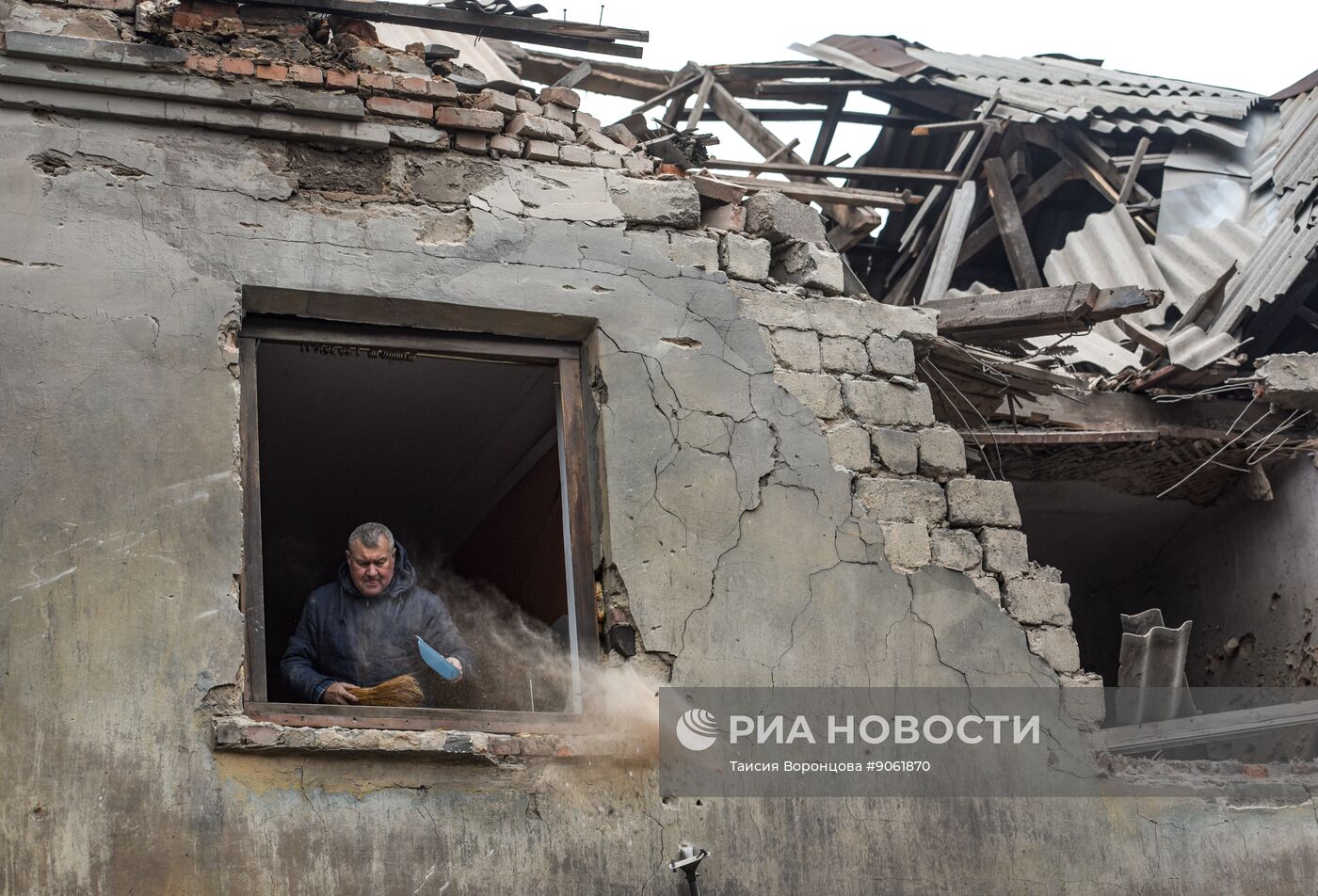 Последствия обстрела в ДНР