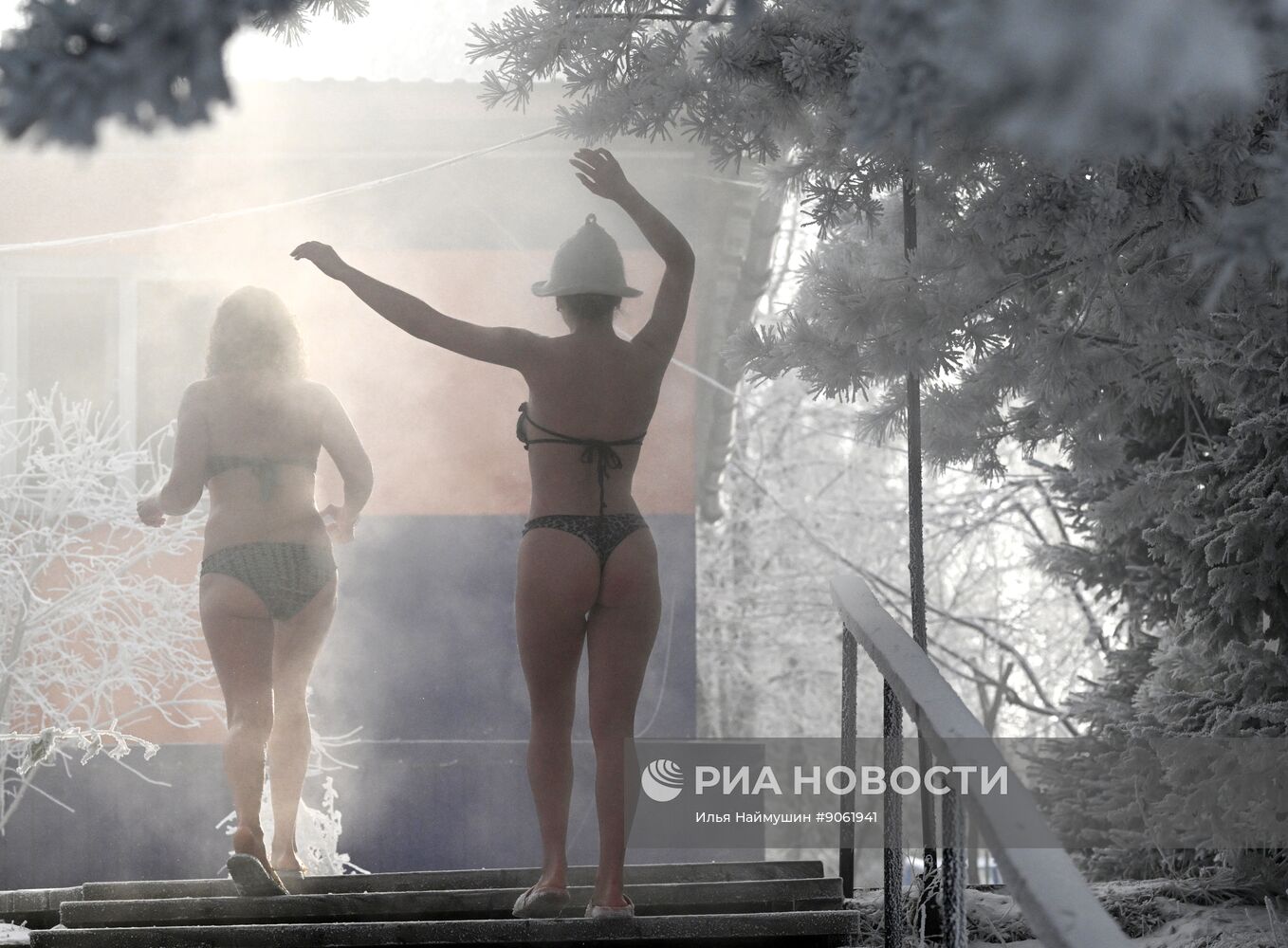 Купания в реке Енисей в Красноярске