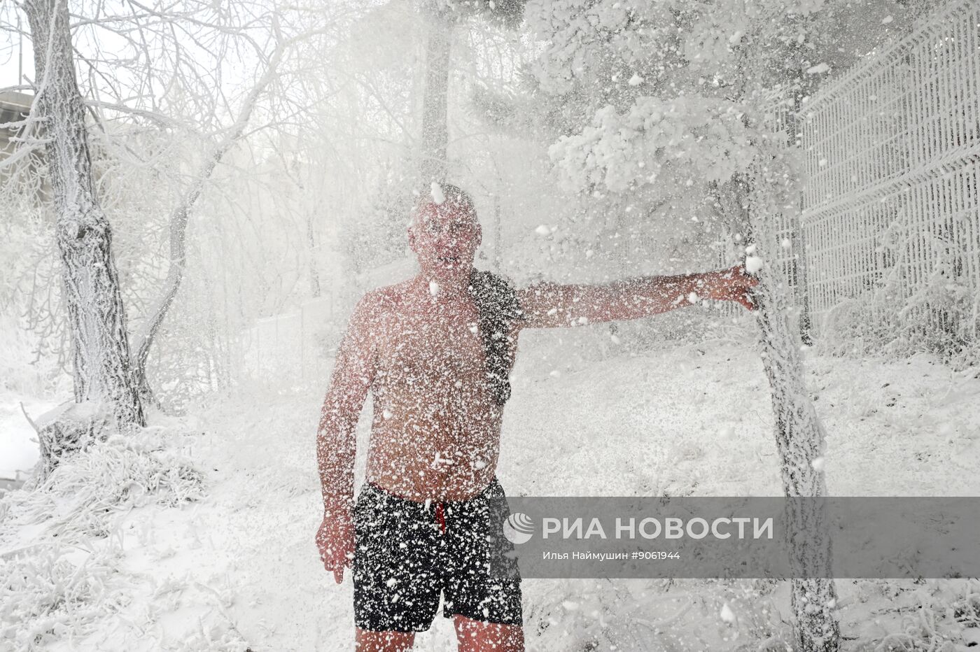 Купания в реке Енисей в Красноярске