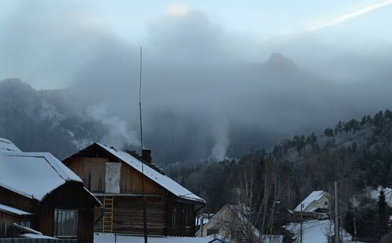 Морозная погода в Красноярске