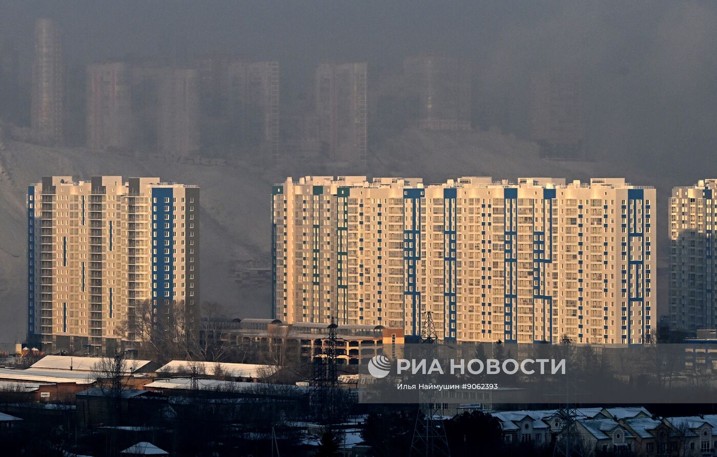 Морозная погода в Красноярске