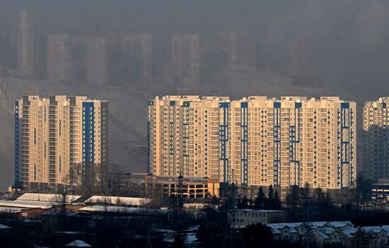 Морозная погода в Красноярске