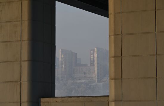 Морозная погода в Красноярске