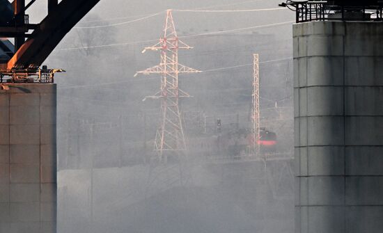 Морозная погода в Красноярске