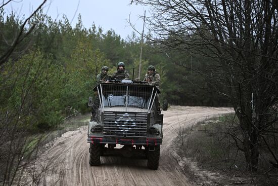 Боевая работа расчета РСЗО "Град" 83-го самоходного артполка на Краснолиманском направлении СВО