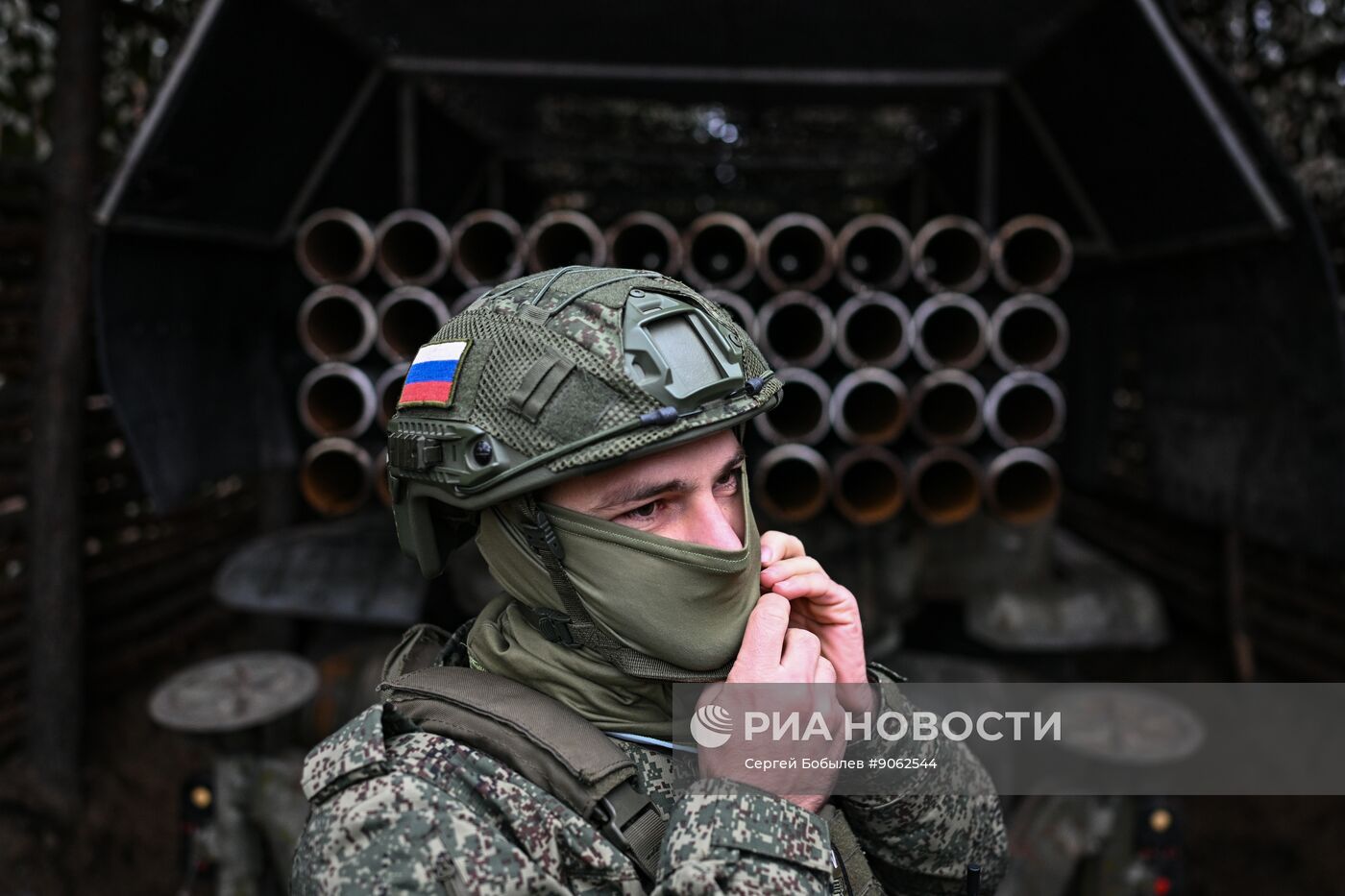 Боевая работа расчета РСЗО "Град" 83-го самоходного артполка на Краснолиманском направлении СВО