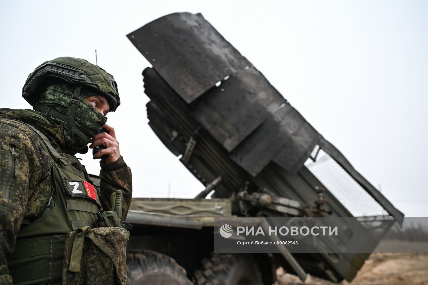 Боевая работа расчета РСЗО "Град" 83-го самоходного артполка на Краснолиманском направлении СВО
