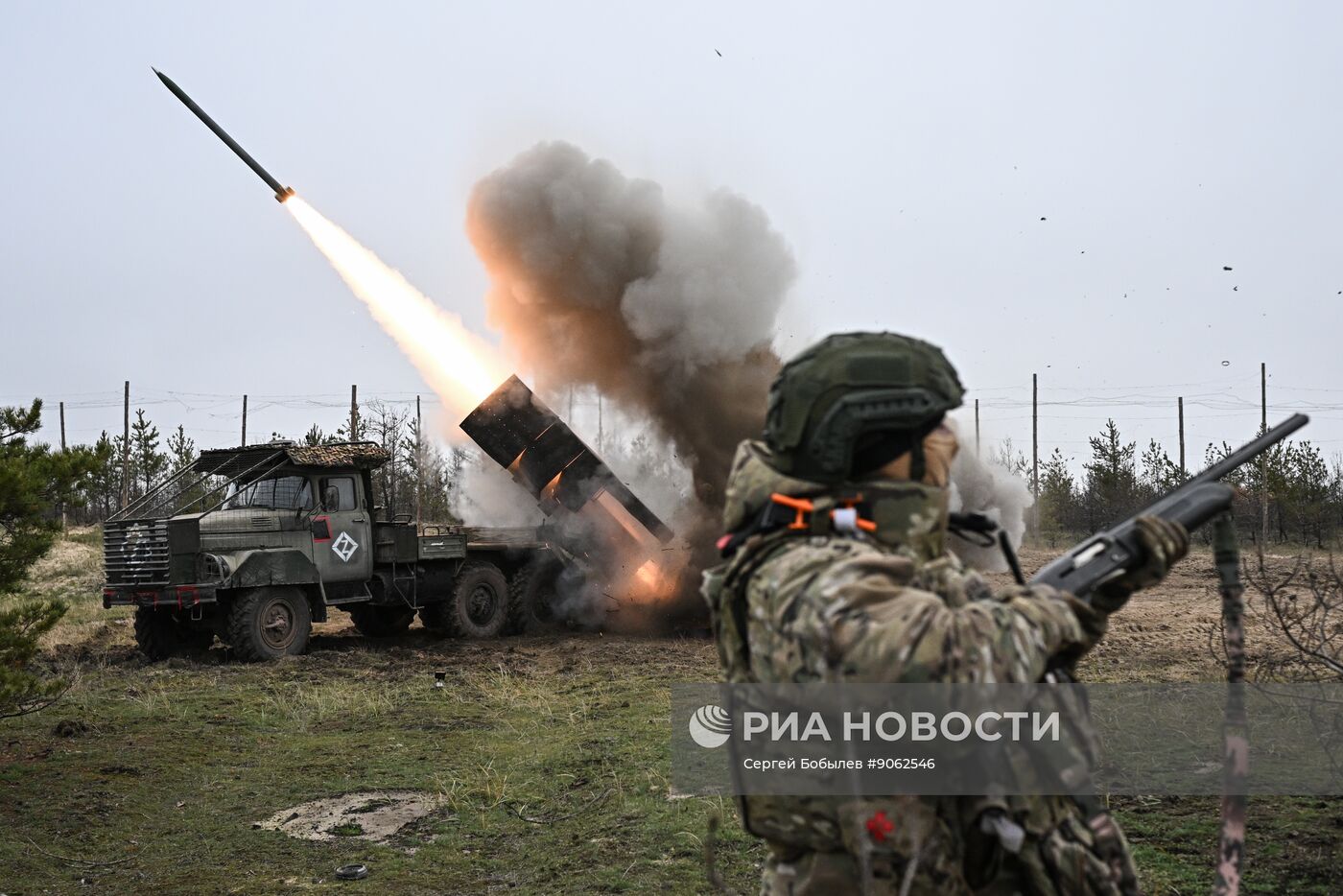 Боевая работа расчета РСЗО "Град" 83-го самоходного артполка на Краснолиманском направлении СВО