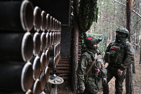 Боевая работа расчета РСЗО "Град" 83-го самоходного артполка на Краснолиманском направлении СВО