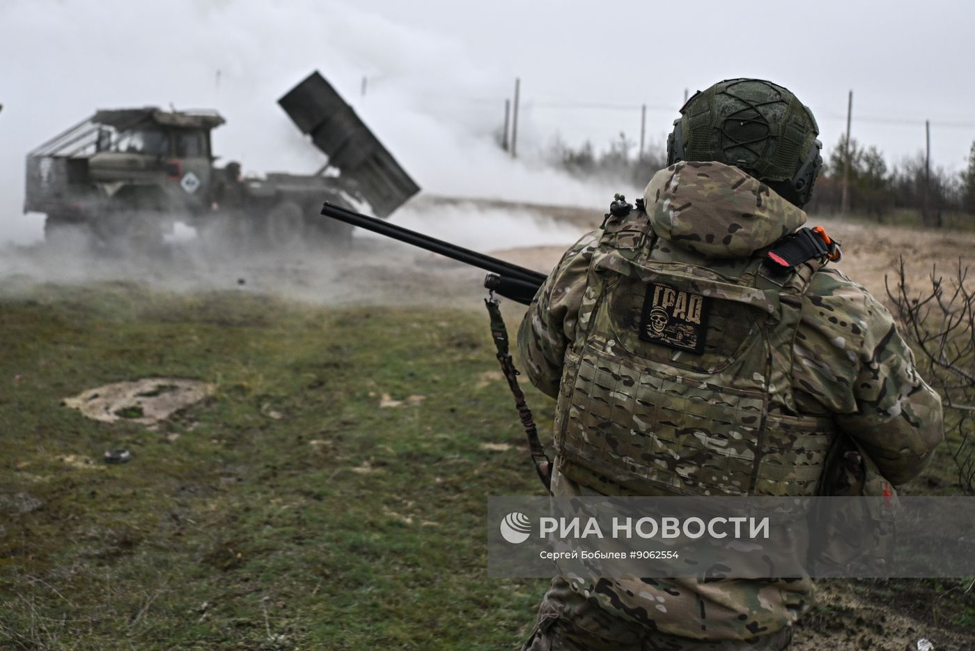 Боевая работа расчета РСЗО "Град" 83-го самоходного артполка на Краснолиманском направлении СВО