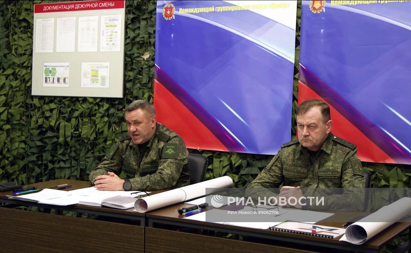 Президент Владимир Путин посетил один из пунктов управления Объединённой группировки войск