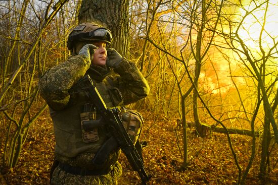 Боевая работа танка Т-80 группировки войск "Центр"