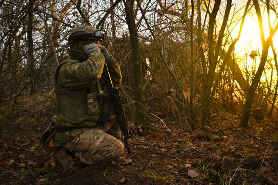Боевая работа танка Т-80 группировки войск "Центр"