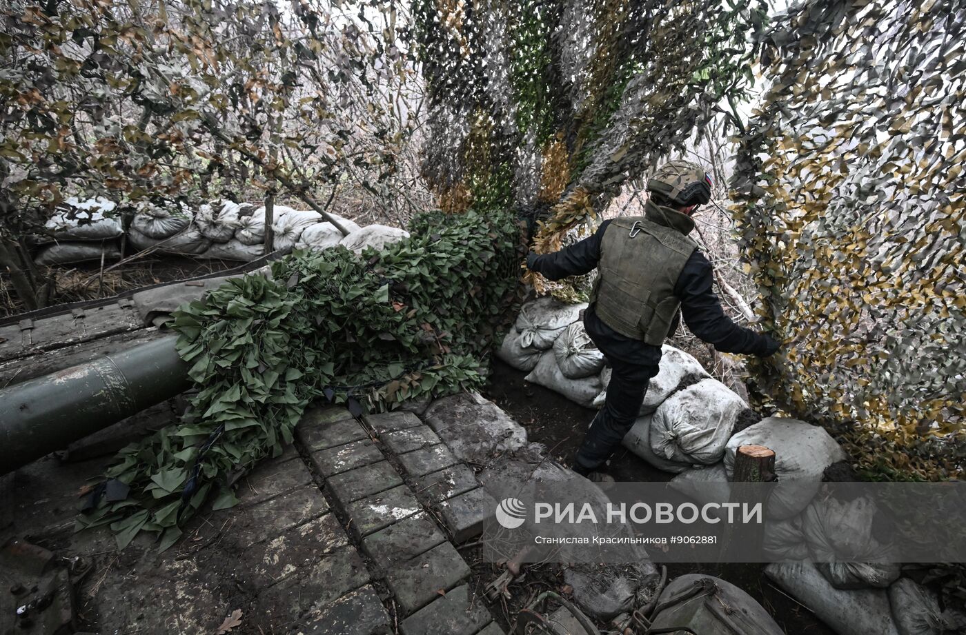 Боевая работа танка Т-80 группировки войск "Центр"