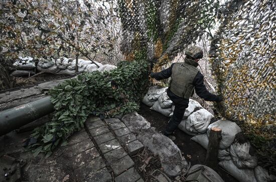 Боевая работа танка Т-80 группировки войск "Центр"