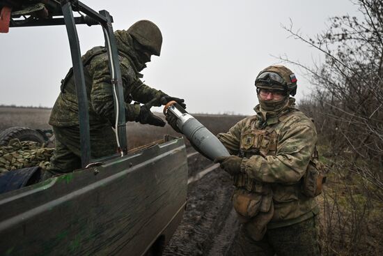 Боевая работа танка Т-80 группировки войск "Центр"