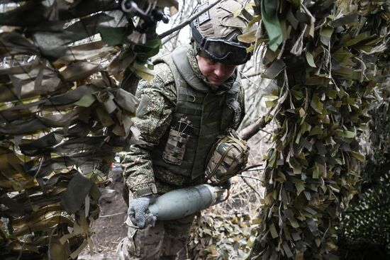 Боевая работа танка Т-80 группировки войск "Центр"