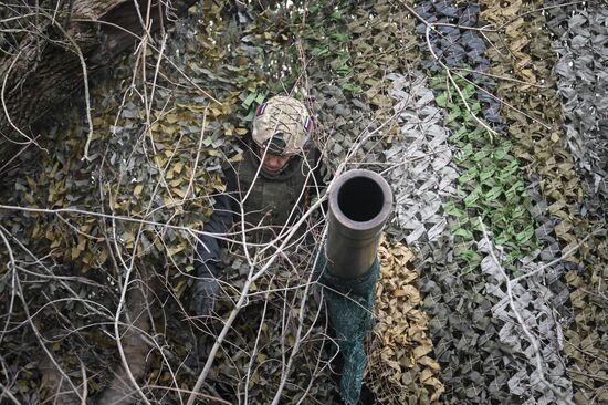 Боевая работа танка Т-80 группировки войск "Центр"