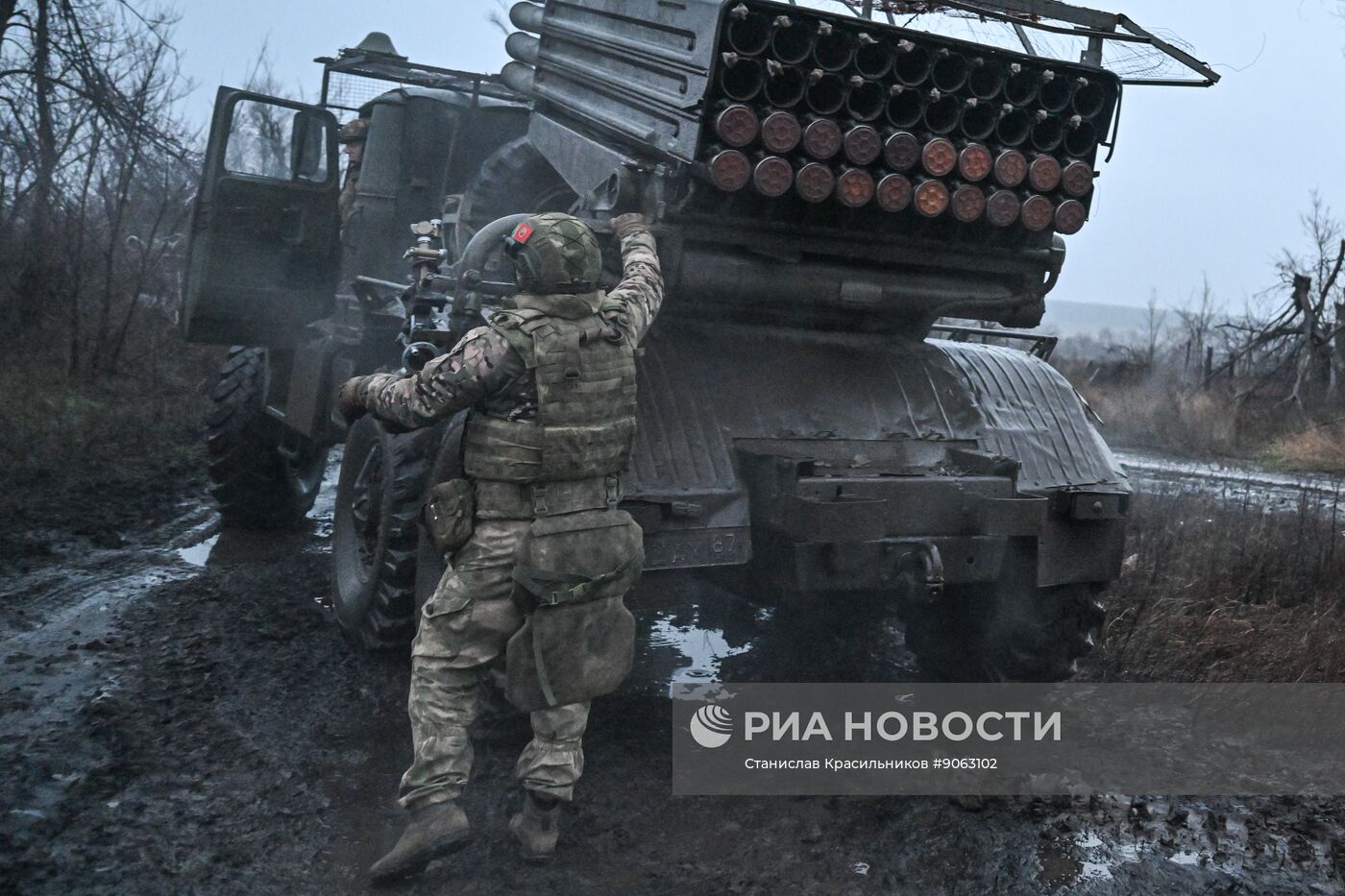 Боевая работа РСЗО "Град" группировки войск "Центр" на Красноармейском направлении СВО