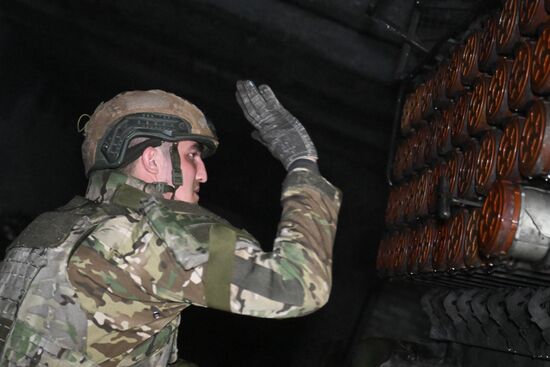 Боевая работа РСЗО "Град" группировки войск "Центр" на Красноармейском направлении СВО