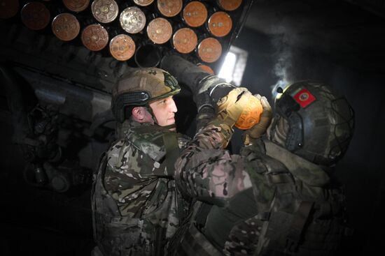 Боевая работа РСЗО "Град" группировки войск "Центр" на Красноармейском направлении СВО