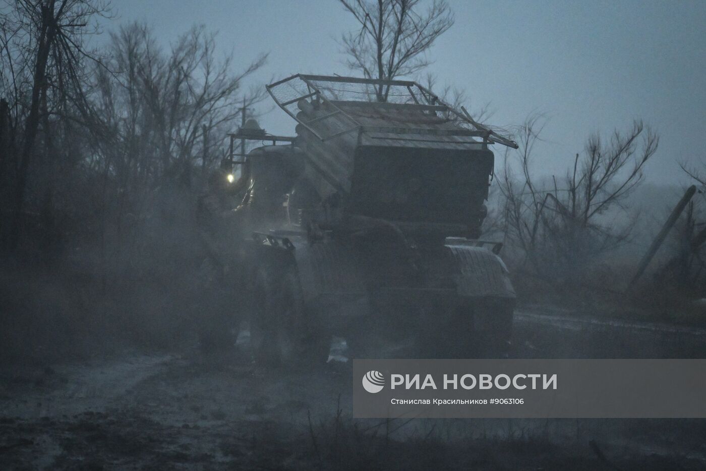 Боевая работа РСЗО "Град" группировки войск "Центр" на Красноармейском направлении СВО