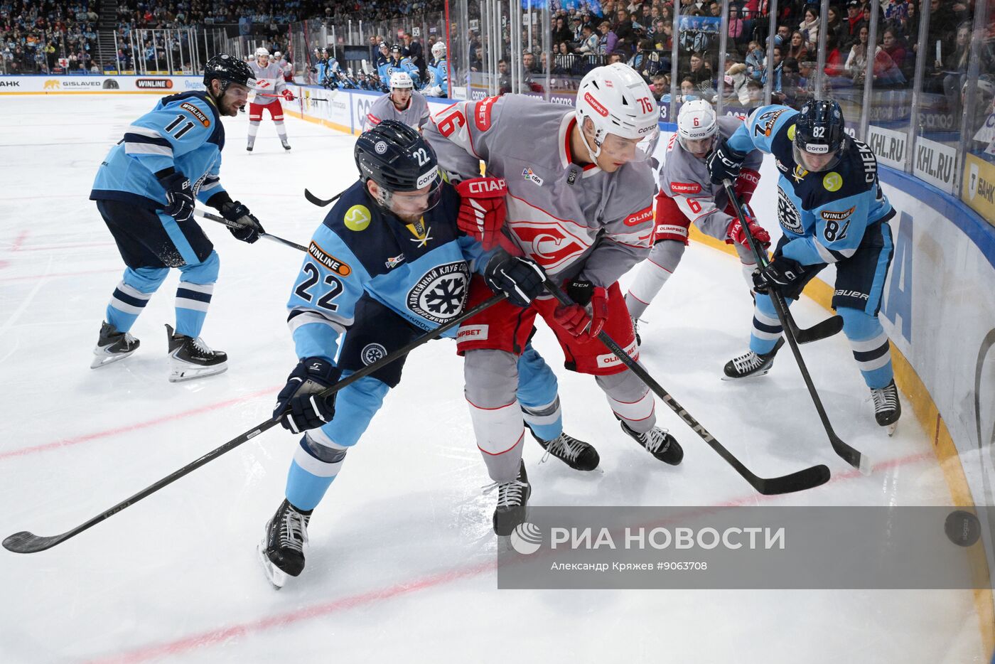 Хоккей. КХЛ. "Сибирь" (Новосибирск) - "Спартак" (Москва)