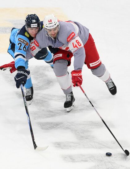 Хоккей. КХЛ. "Сибирь" (Новосибирск) - "Спартак" (Москва)