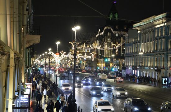 Новогоднее украшение Санкт-Петербурга