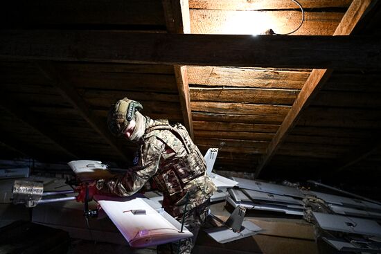 Боевая работа расчета БПЛА "Молния-2" 37-го мотострелкового полка на Краснолиманском направлении СВО