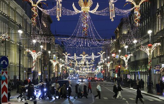 Новогоднее украшение Санкт-Петербурга
