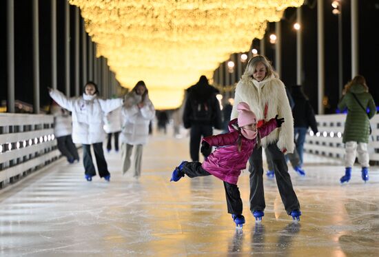 Каток на Царской набережной музея-заповедника "Коломенское"
