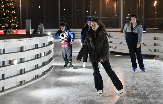 Каток на Царской набережной музея-заповедника "Коломенское"