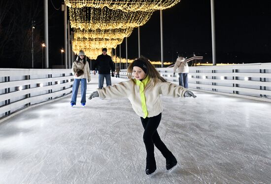 Каток на Царской набережной музея-заповедника "Коломенское"