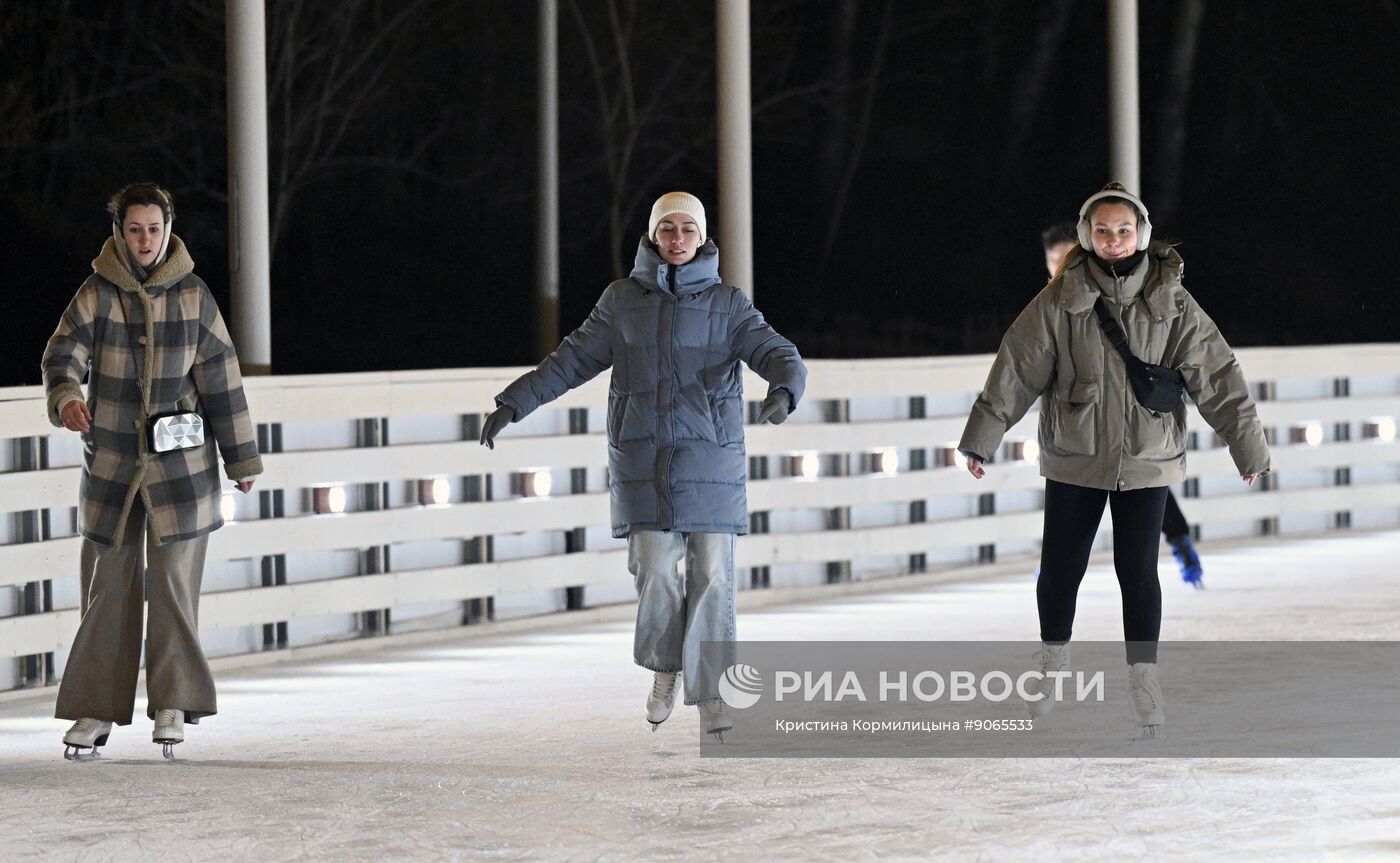 Каток на Царской набережной музея-заповедника "Коломенское"