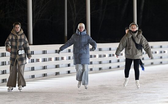 Каток на Царской набережной музея-заповедника "Коломенское"