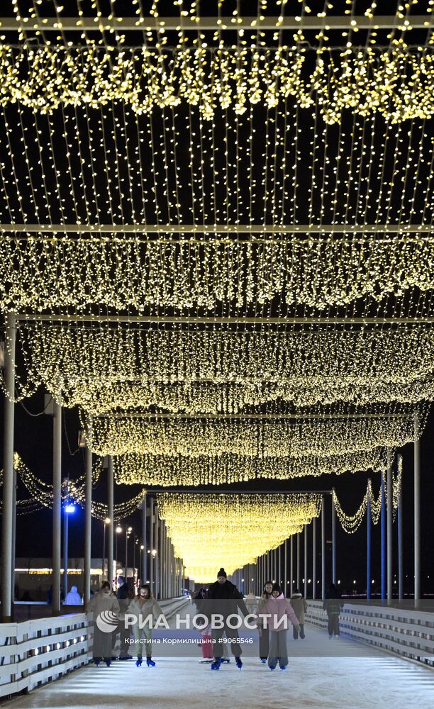 Каток на Царской набережной музея-заповедника "Коломенское"