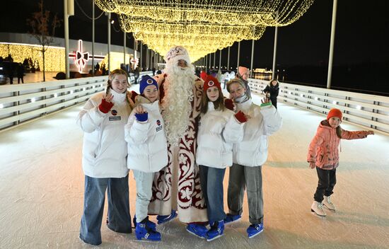 Каток на Царской набережной музея-заповедника "Коломенское"