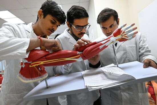 Занятия студентов из Индии в Дальневосточном федеральном университете