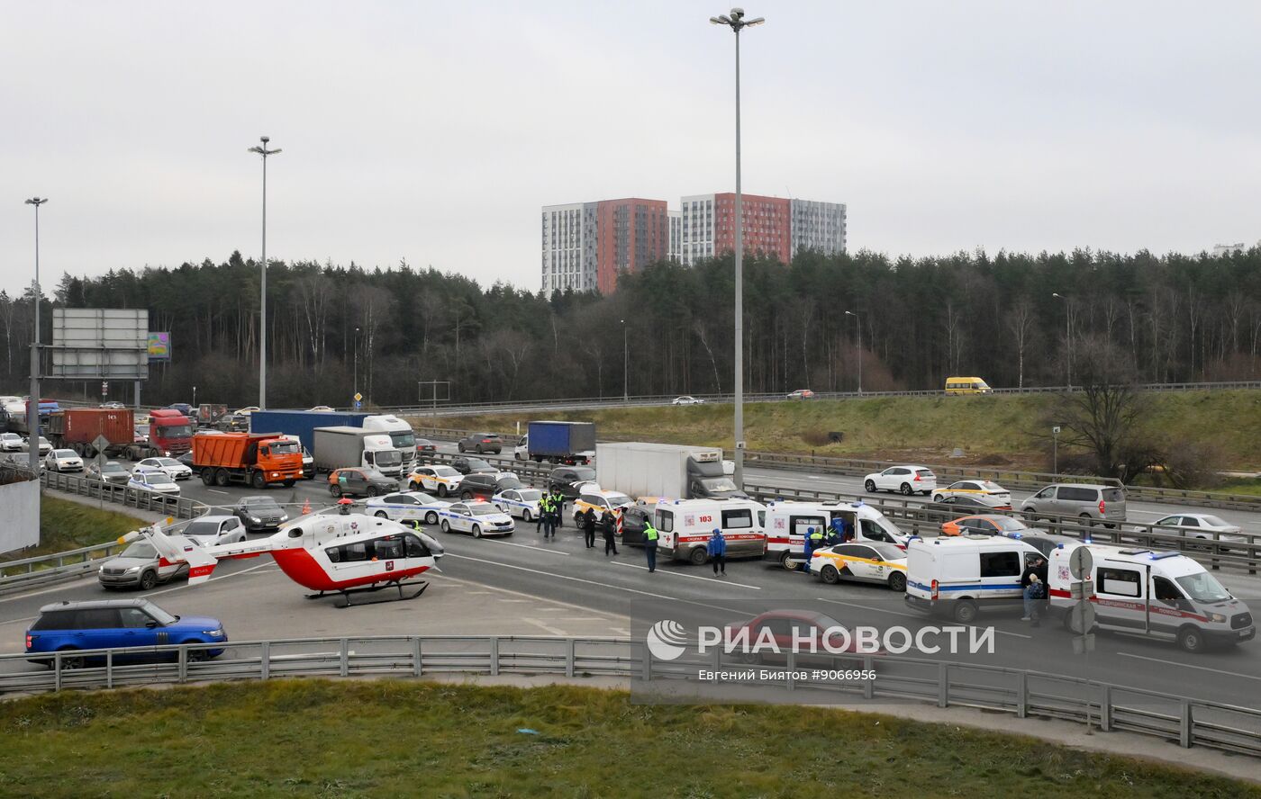 ДТП на Киевском шоссе в Москве