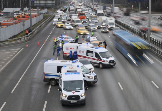 ДТП на Киевском шоссе в Москве